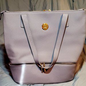 Joy Mangano tote bag with separate bottom compartment